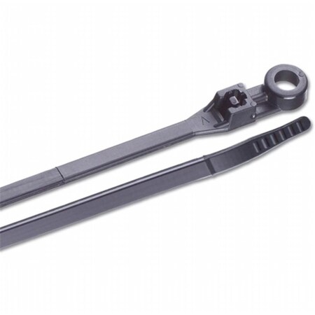 Marinco Cable Tie, 6 in L, Black, Nylon 6/6, 30 lb Strength 199253